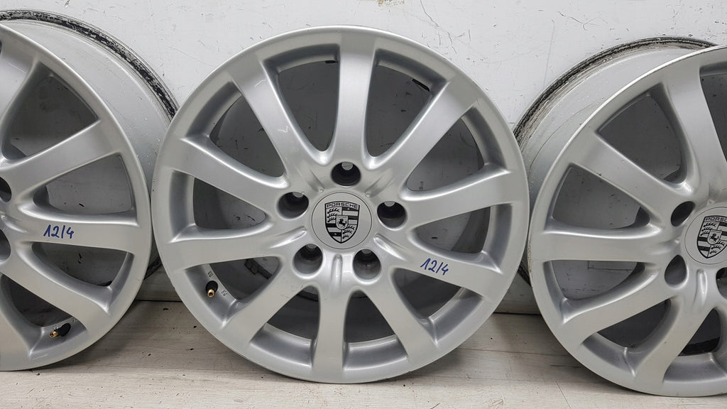 4x Alufelge 17 Zoll 7.5" 5x130 53ET Silber 7L5601025P Porsche Rim Wheel