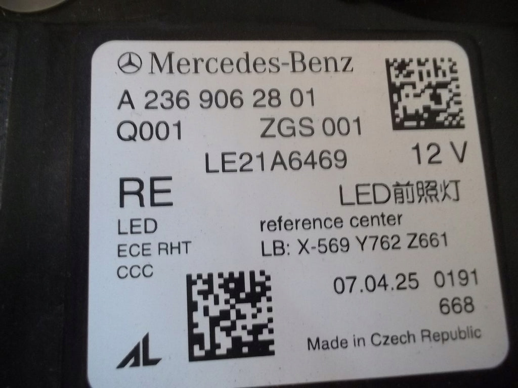 Frontscheinwerfer Mercedes-Benz A2369062801 LED Rechts Scheinwerfer Headlight SCH2597845775ks