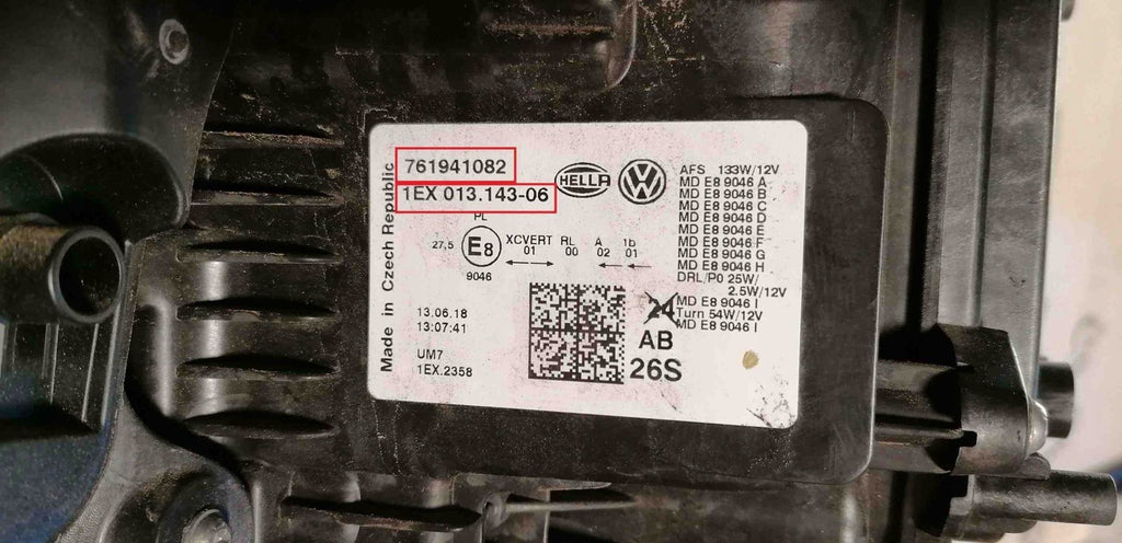 Frontscheinwerfer VW Touareg 761941082 Rechts Scheinwerfer Headlight