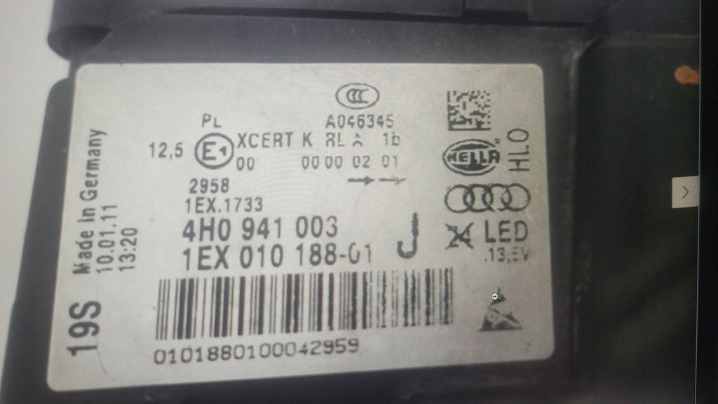 Frontscheinwerfer Audi A8 4H0941003 Links Scheinwerfer Headlight SCH7647402550mf