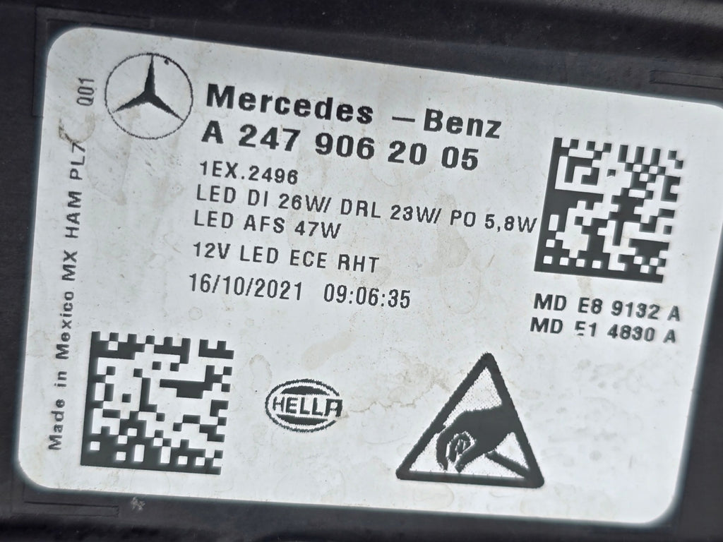 Frontscheinwerfer Mercedes-Benz Glb X247 A2479062005 Rechts Headlight SCH7697650650it