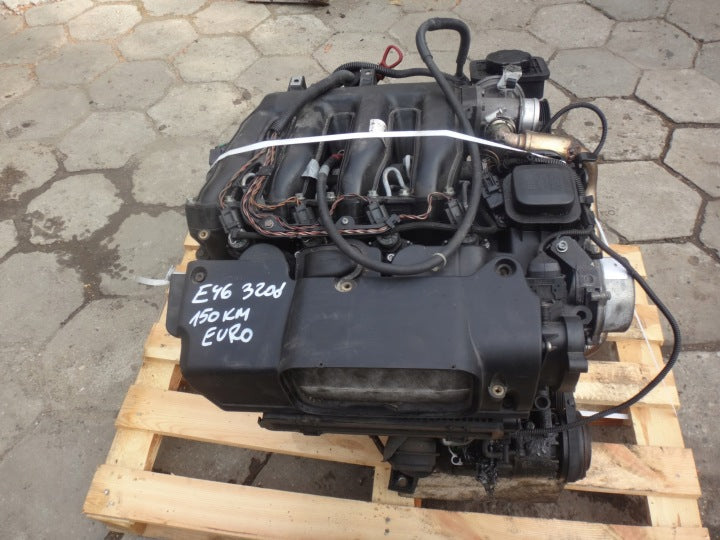 Motor BMW E46 M47 150PS 220TKm 2001 Diesel Engine Unkomplett MOT7454131127am