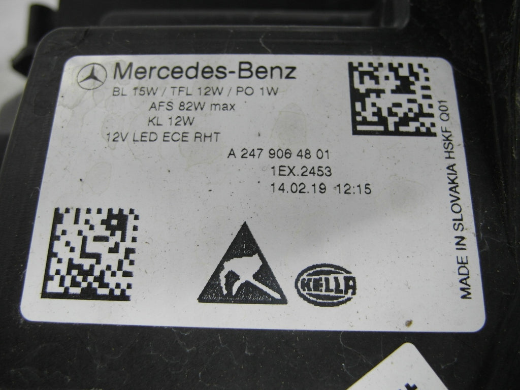 Frontscheinwerfer Mercedes-Benz A2479064801 Rechts Scheinwerfer Headlight SCH5559350612hf