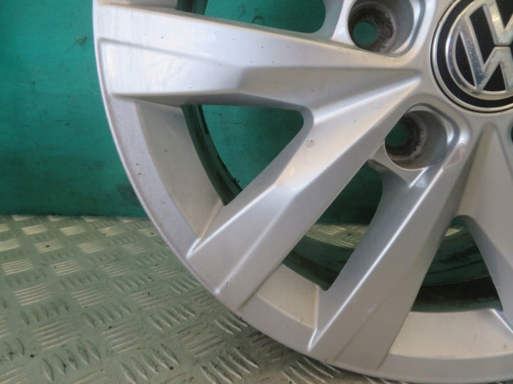 1x Alufelge 16 Zoll 6.5" 5x120 51ET Glanz Silber 7E0601025N VW I Rim Wheel FEL6593764514gd