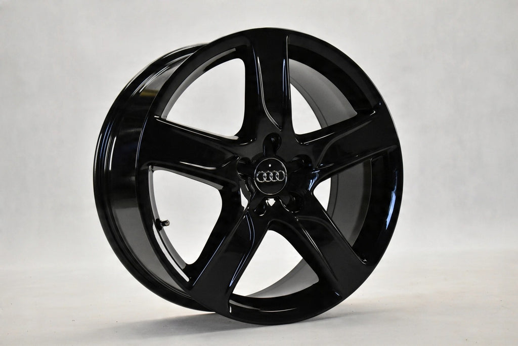 4x Alufelge 18 Zoll 8.0" 5x112 41ET Glanz Schwarz 4G9601025E Audi C7 A4 B9
