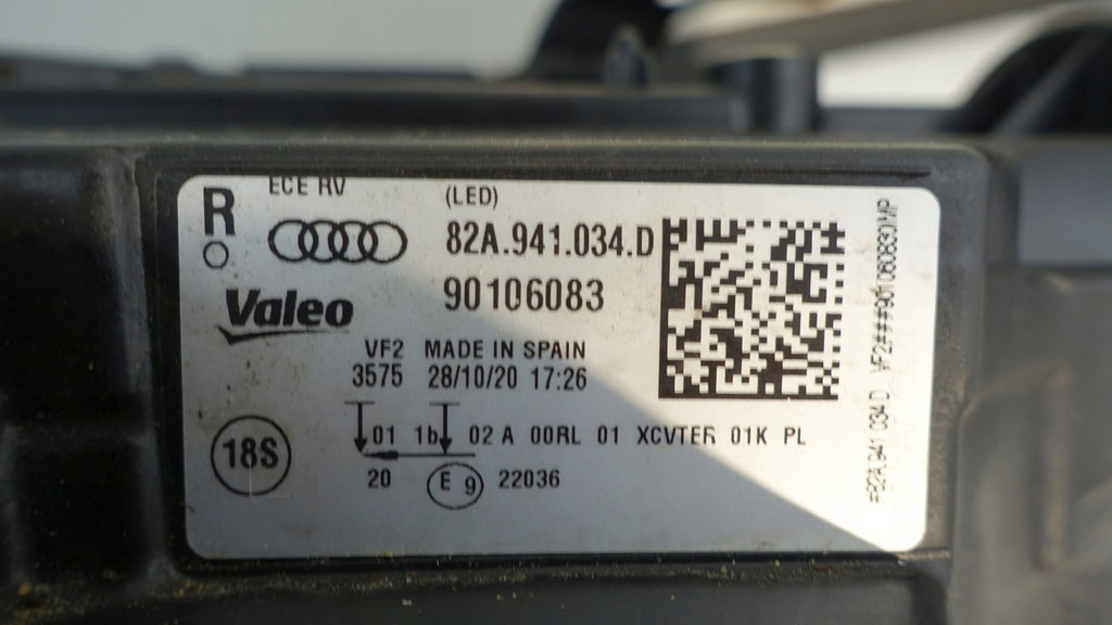 Frontscheinwerfer Audi A1 82A941034D LED Rechts Scheinwerfer Headlight