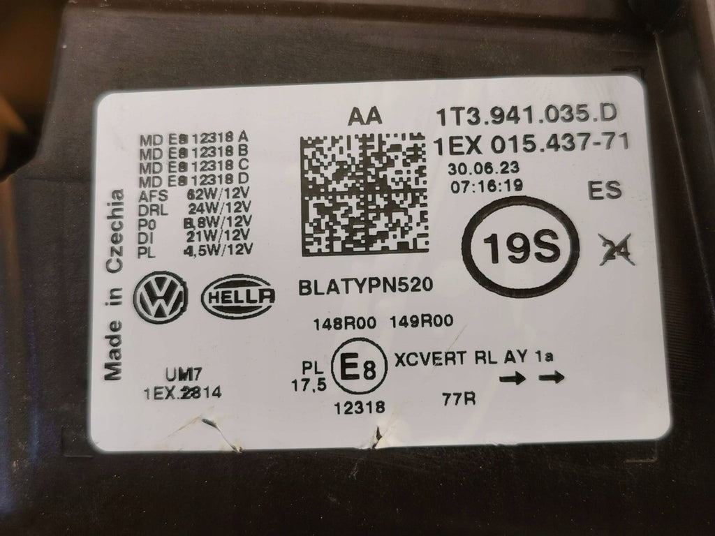 Frontscheinwerfer VW 1T3941035D LED Links Scheinwerfer Headlight SCH6663087336zu