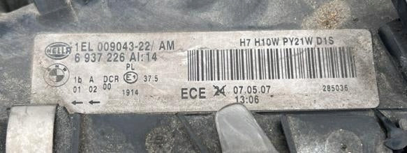 Frontscheinwerfer BMW 7 E65 1EL009043-22 Xenon Rechts Scheinwerfer Headlight SCH5223594020lh