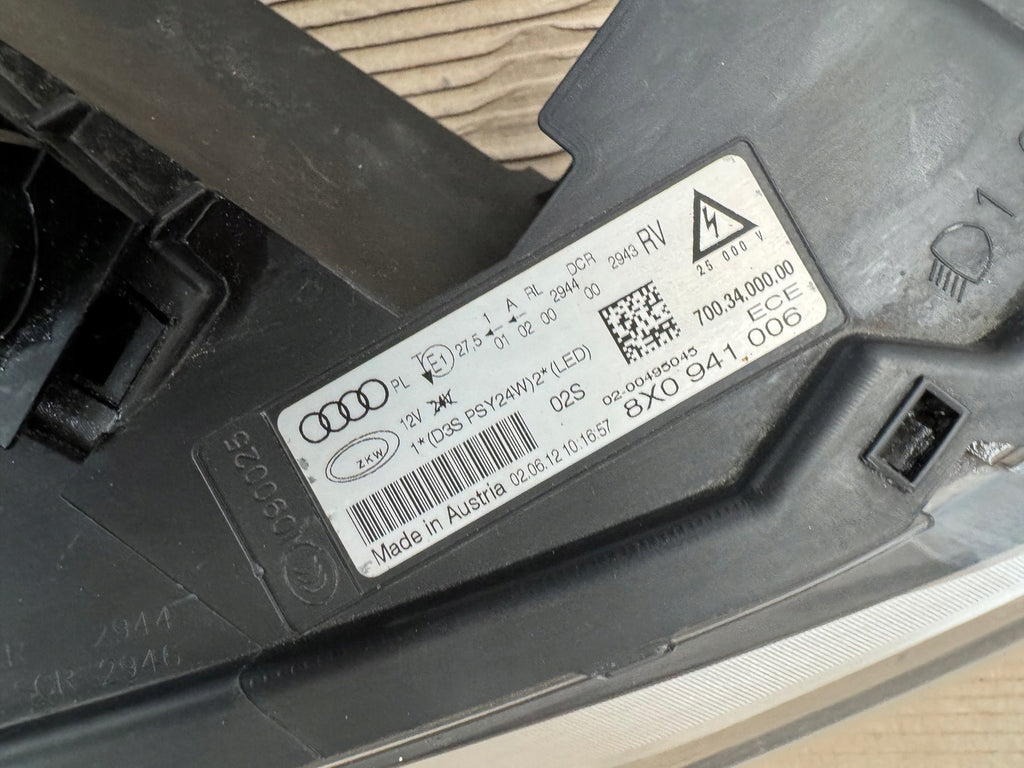 Frontscheinwerfer Audi A1 8X0941006 Xenon Rechts Scheinwerfer Headlight