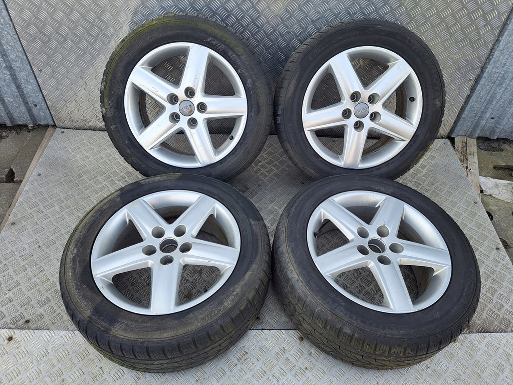 4x Alufelge 17 Zoll 7.5" 5x112 45ET Glanz Silber 8E0601025E Audi Rim Wheel