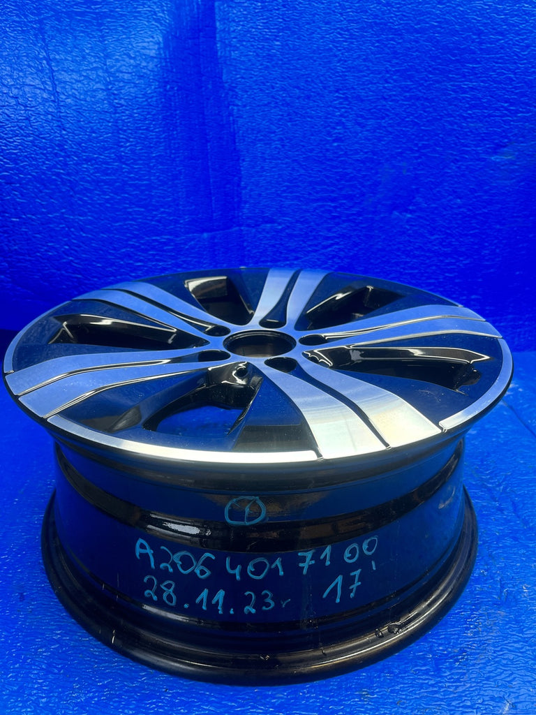 1x Alufelge 17 Zoll 7.0" 5x112 44ET Glanz Schwarz A2064017100 Mercedes-Benz W206