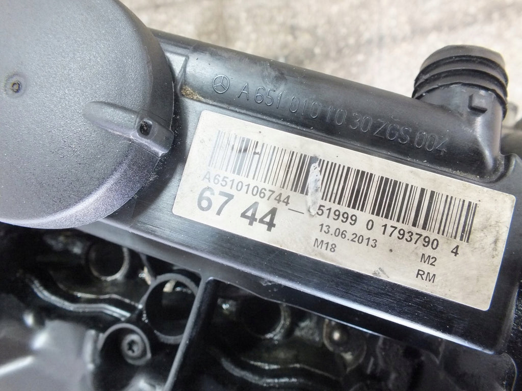 Motor Mercedes-Benz W176 651901 1.8 CDI 170TKm 2013 Diesel Engine Unkomplett