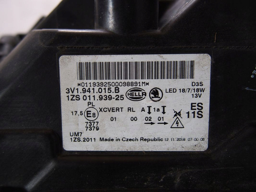 Frontscheinwerfer Skoda Superb III 3V1941015B FALSE Scheinwerfer Headlight SCH3711574601je
