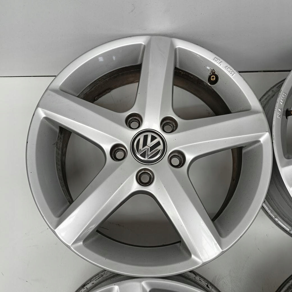 4x Alufelge 16 Zoll 6.0" 5x112 48ET 5G0071496 VW Golf VII Touran I Rim Wheel FEL3589361878gh