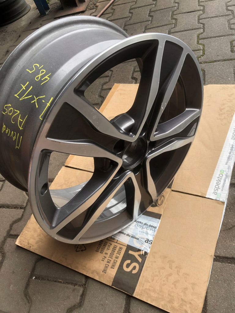 1x Alufelge 17 Zoll 7.0" 5x112 48ET Glanz Grau A2054010800 Mercedes-Benz Mg