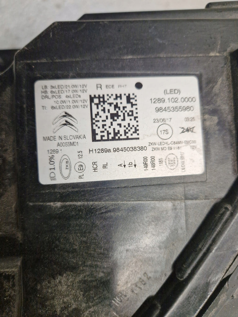 Frontscheinwerfer Citroën C5 Aircross 9845355980 Full LED Rechts Headlight