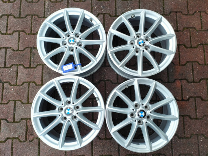 4x Alufelge 17 Zoll 7.5" 5x112 52ET Glanz Silber 6856061 BMW F39 X1 F48 FEL7710619908dt