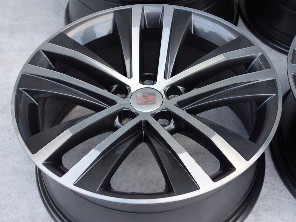 4x Alufelge 18 Zoll 7.5" 5x112 35ET Glanz Graphit 7N0601025F Mg Alhambra