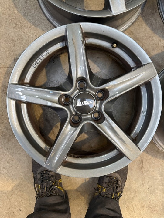 4x Alufelge 16 Zoll 6.5" 5x112 33ET Silber KBA48069 Rim Wheel FEL5606398546gi