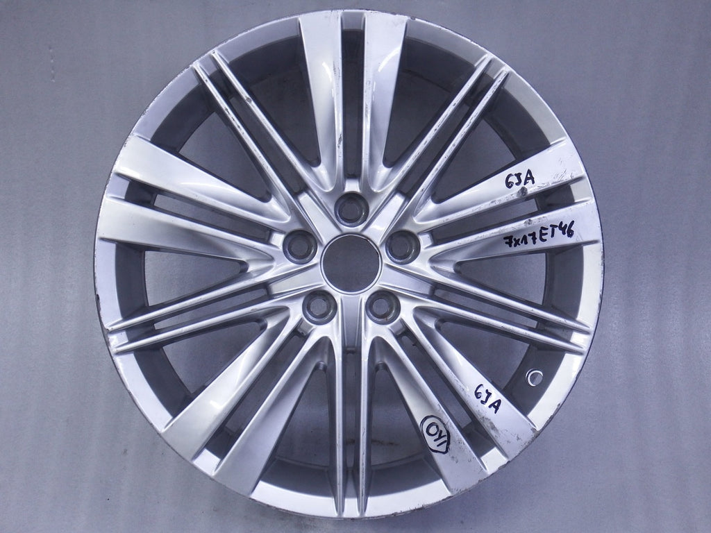 1x Alufelge 17 Zoll 7.0" 5x100 46ET Glanz Silber 6JA601025E Seat Toledo