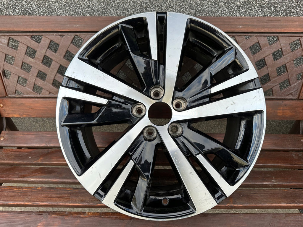 1x Alufelge 18 Zoll 7.5" 5x108 49ET Glanz Schwarz 9809687377 Peugeot Rim Wheel FEL2973017843vg