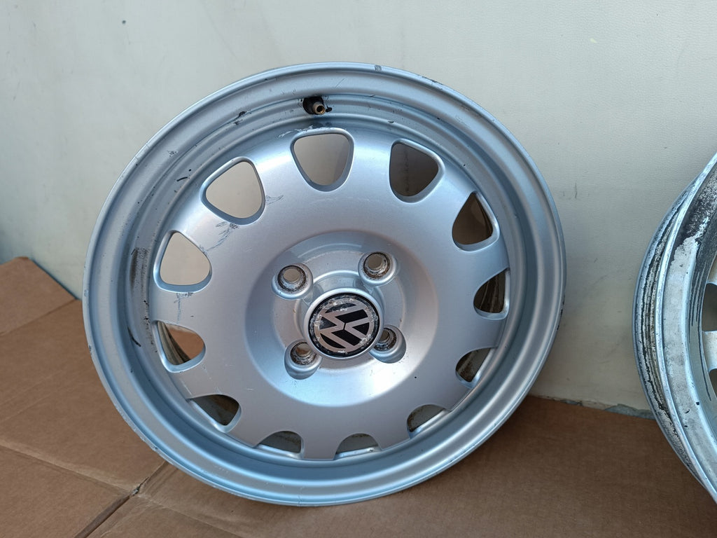 1x Alufelge 14 Zoll 4.5" 4x100 38ET 6E0601025D VW Lupo Rim Wheel