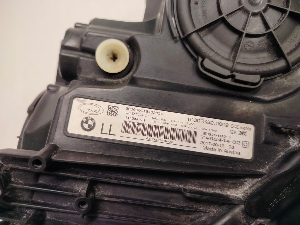 Frontscheinwerfer BMW G32 7496444 Full LED Rechts Scheinwerfer Headlight SCH1287120194kd