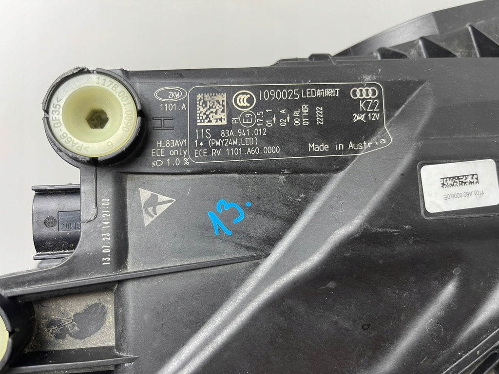 Frontscheinwerfer Audi Q3 83A941012 Full LED Rechts Scheinwerfer Headlight