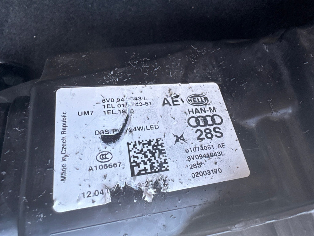 Frontscheinwerfer Audi A3 8V08V0941043L Xenon Links Scheinwerfer Headlight