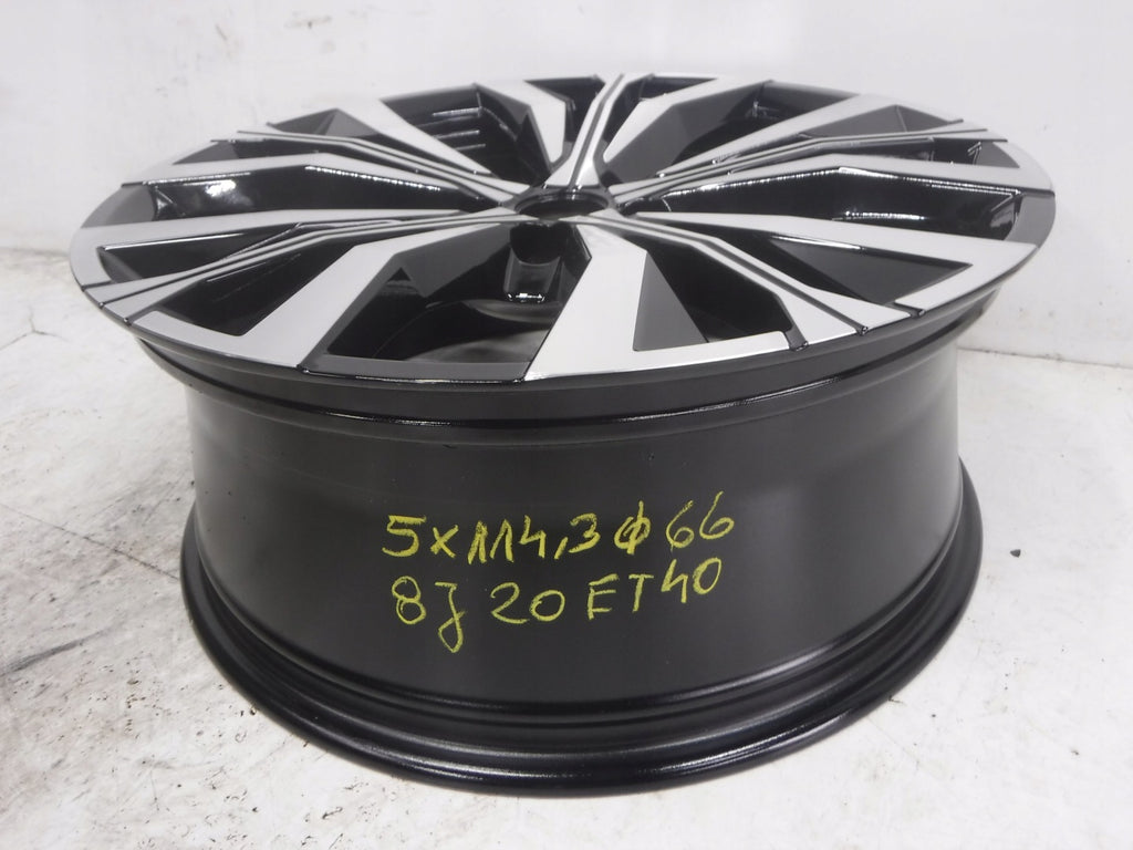 1x Alufelge 20 Zoll 8.0" 5x114.3 40ET Glanz Schwarz 403004261R Renault Rim Wheel FEL9954964528ah