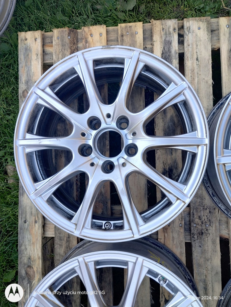 4x Alufelge 16 Zoll 6.5" 5x112 38ET Glanz Silber A2054012400 Mercedes-Benz