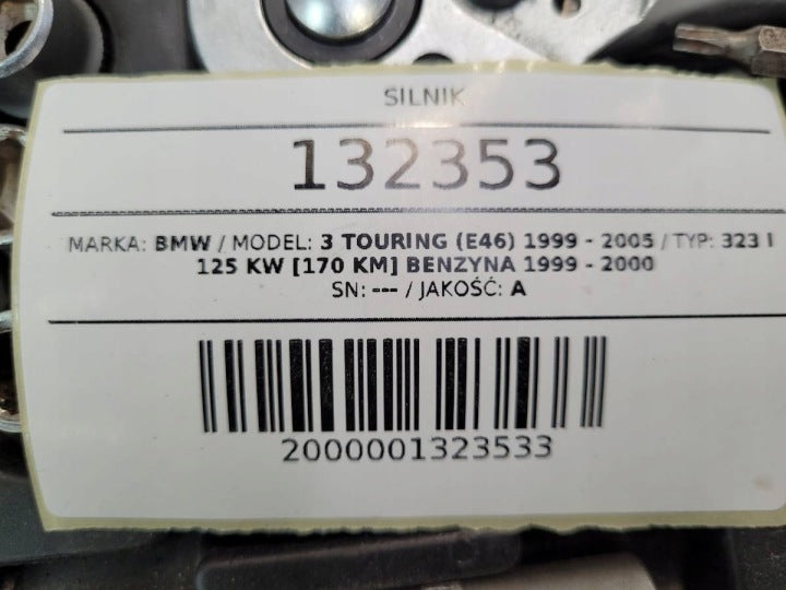 Motor BMW 3 E46 M54 2.2 170PS 125kW 1999 Benzin Engine Komplett MOT2014874689rj