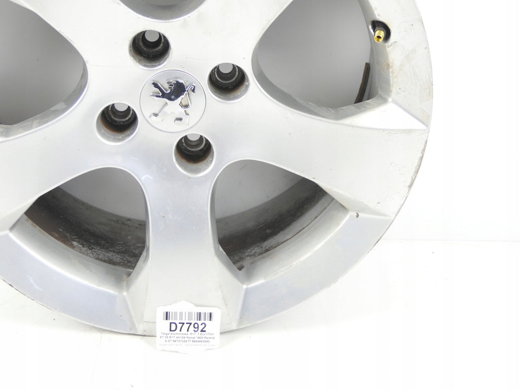 1x Alufelge 17 Zoll 7.5" 4x108 29ET 9673738677 Peugeot 3008 Rim Wheel FEL2605217193uw