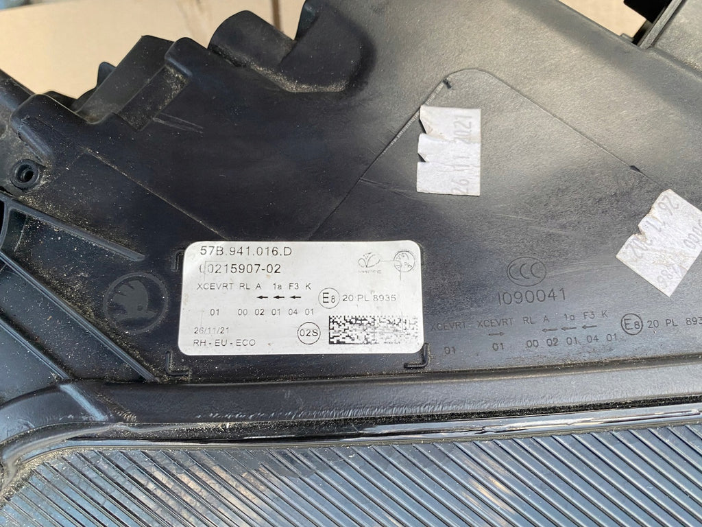 Frontscheinwerfer Skoda Karoq 57B941016D Full LED Rechts Scheinwerfer Headlight SCH3937844055us