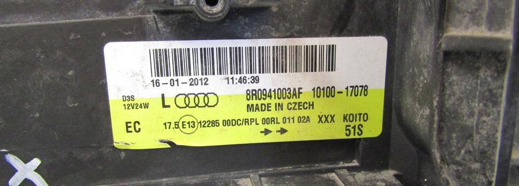 Frontscheinwerfer Audi Q5 8R0941003 Xenon Links Scheinwerfer Headlight