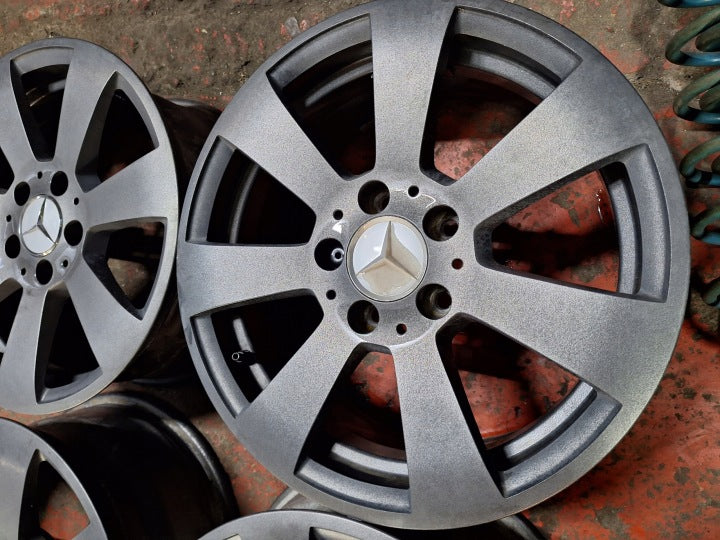 4x Alufelge 16 Zoll 7.0" 5x112 43ET Glanz Silber A2044011102 Mercedes-Benz W204 FEL9360892844kk