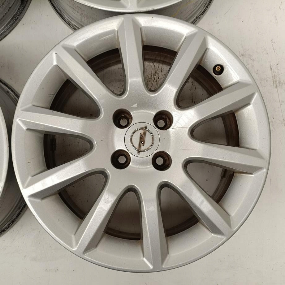 4x Alufelge 16 Zoll 6.5" 4x100 37ET Glanz Silber Opel Meriva Rim Wheel FEL4360925643xq