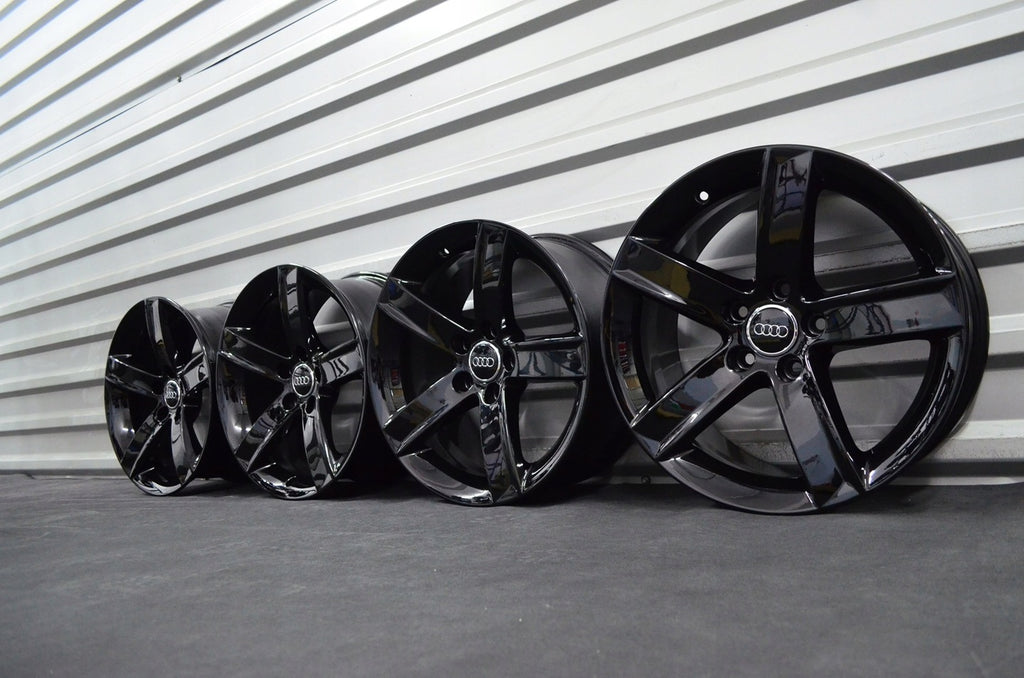 1x Alufelge 17 Zoll 7.5" 5x112 28ET Glanz Schwarz 8T0071497 Audi A4 B6 B7