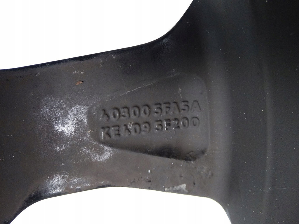 1x Alufelge 17 Zoll 6.5" 4x100 50ET Glanz Schwarz 40300-5FA5A Nissan Micra