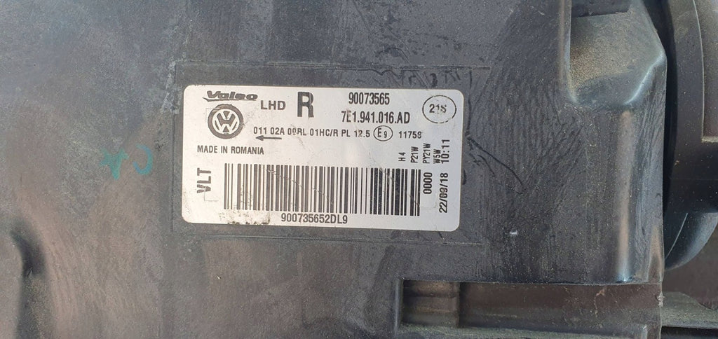 Frontscheinwerfer VW Transporter 7E1941016AD Rechts Scheinwerfer Headlight SCH9522051392xy