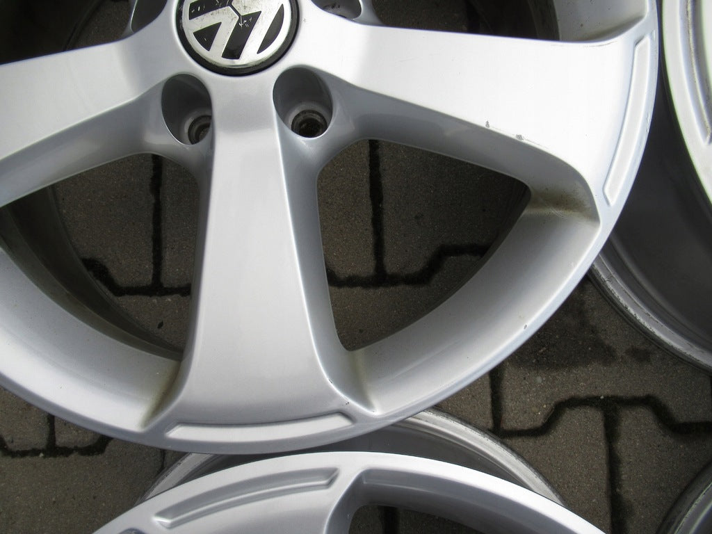 4x Alufelge 17 Zoll 6.5" 5x112 39ET Glanz Silber 1K8071497 VW Scirocco Passat FEL7718148344xt