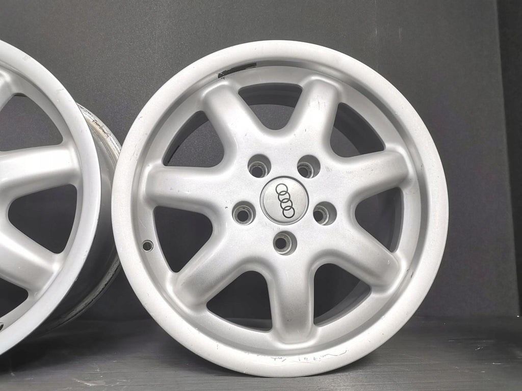 4x Alufelge 16 Zoll 7.0" 5x112 45ET Matt Silber 8D0601025J Audi B5 C5 Rim Wheel