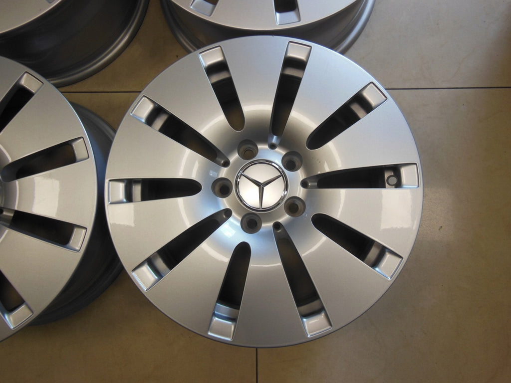 4x Alufelge 16 Zoll 6.5" 5x112 38ET Glanz Silber A2054010100 Mercedes-Benz FEL3581782999jd