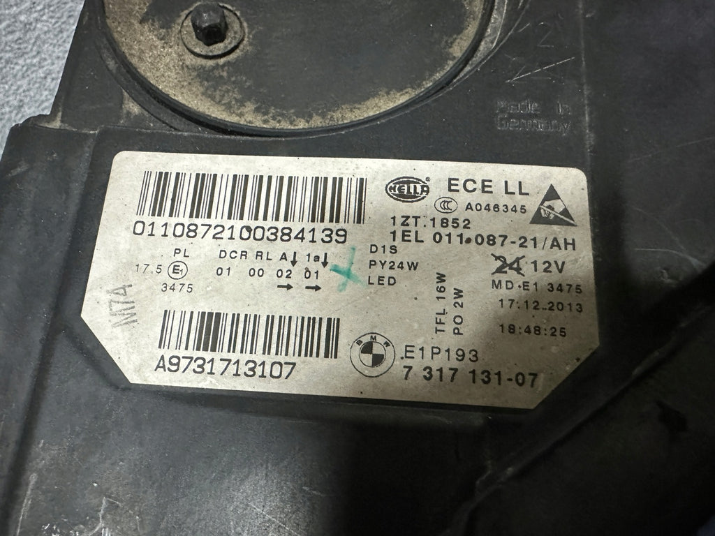 Frontscheinwerfer BMW 5 F11 F10 7317131 Xenon Links Scheinwerfer Headlight SCH9816356804se