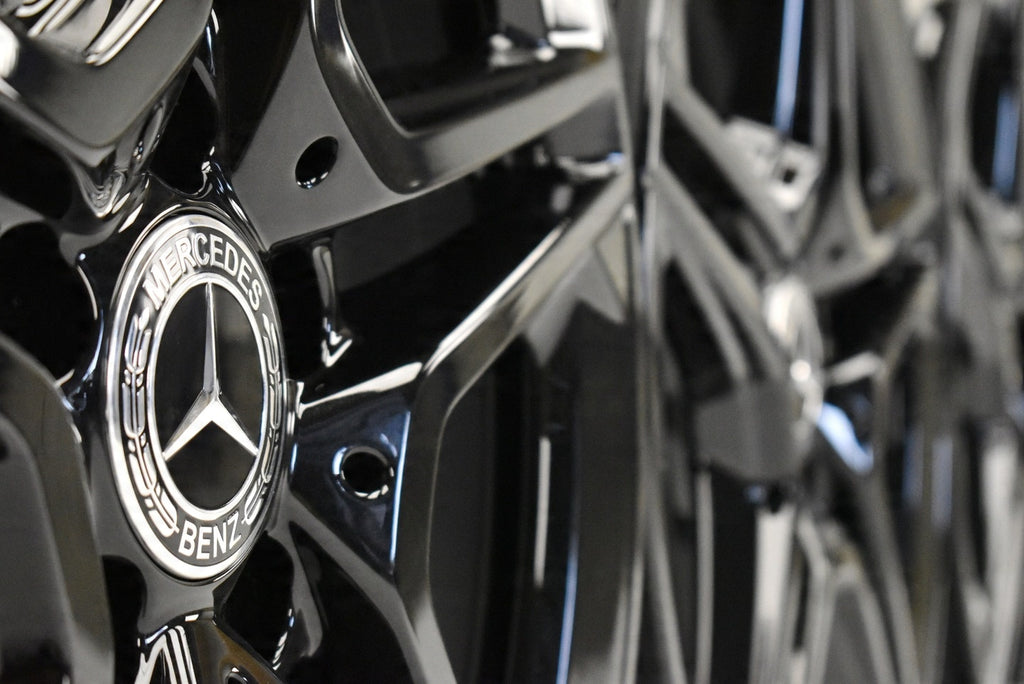 4x Alufelge 18 Zoll 7.5" 5x112 49ET Glanz Schwarz A1774011500 Mercedes-Benz W177