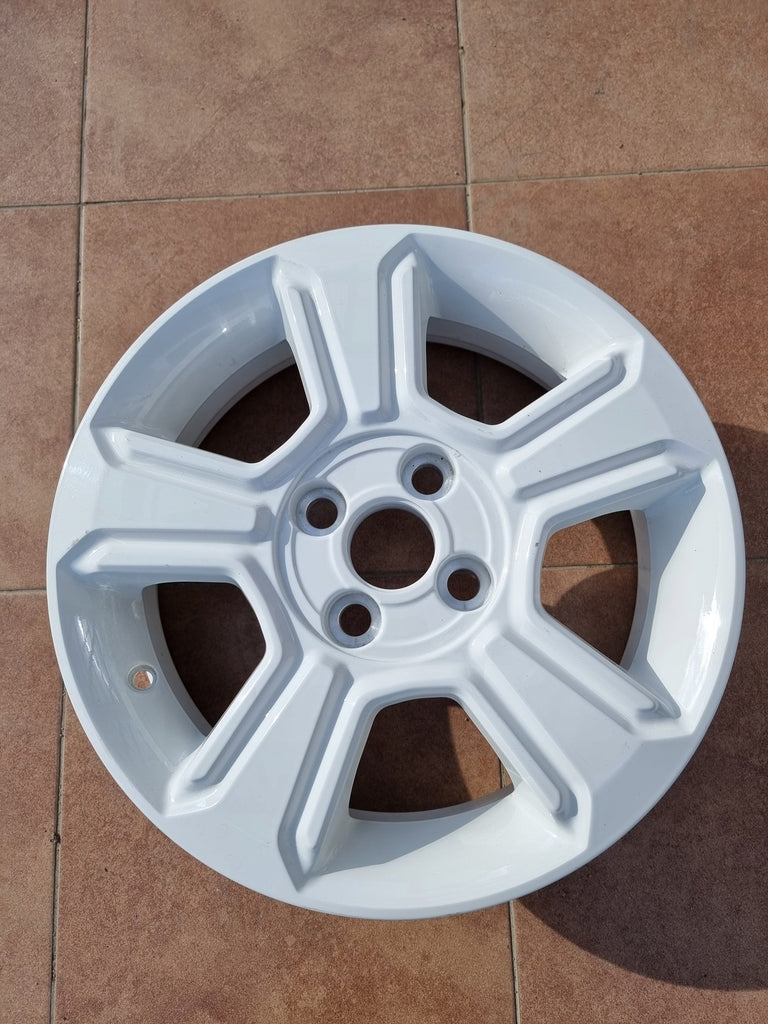 1x Alufelge 15 Zoll 4.5" 4x100 35ET Glanz Weiß PZ493-906772 Toyota Rim Wheel