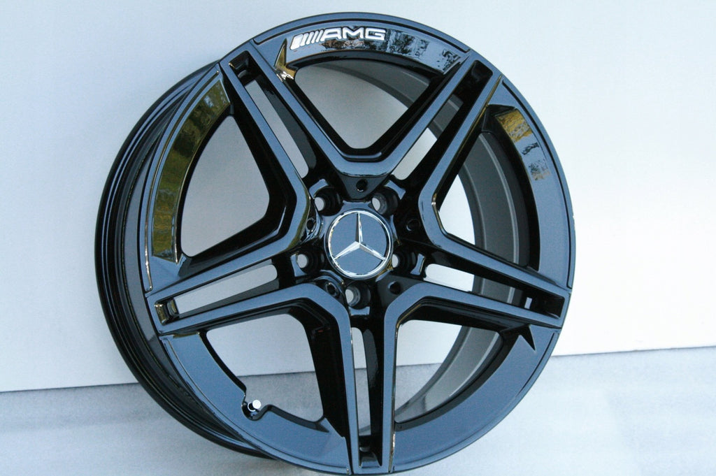 4x Alufelge 18 Zoll 7.5" 5x112 44ET Glanz Schwarz A2054019500 Mercedes-Benz Amg