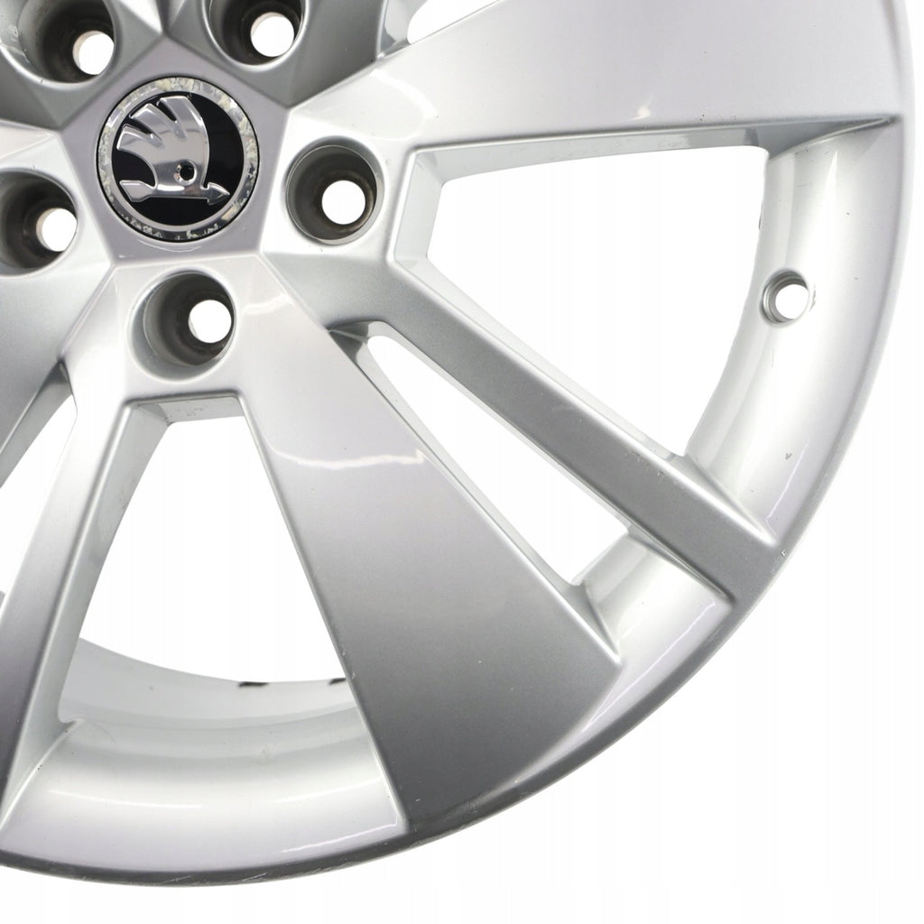 1x Alufelge 18 Zoll 8.0" 5x112 44ET Glanz Silber 3V0601025F Skoda Superb FEL9150671695pq