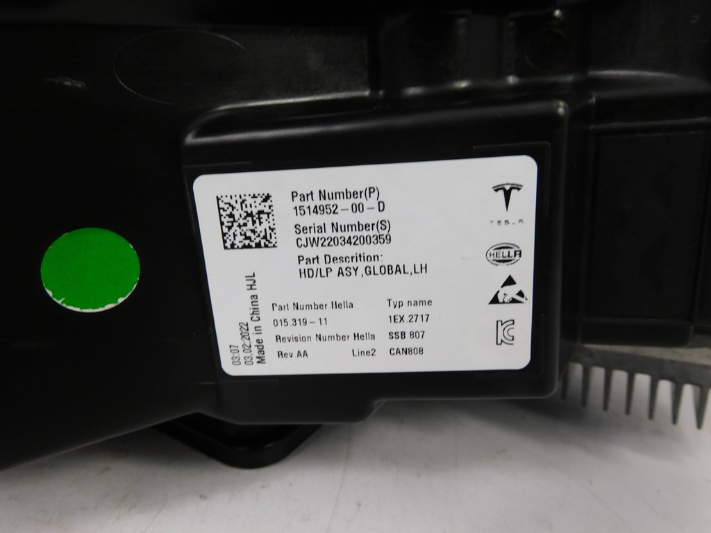Frontscheinwerfer Tesla 3 151495200 Full LED Links Scheinwerfer Headlight SCH4931460527uk