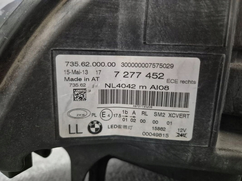 Frontscheinwerfer BMW X6 E71 7277452 LED Rechts Scheinwerfer Headlight SCH4565894741vy